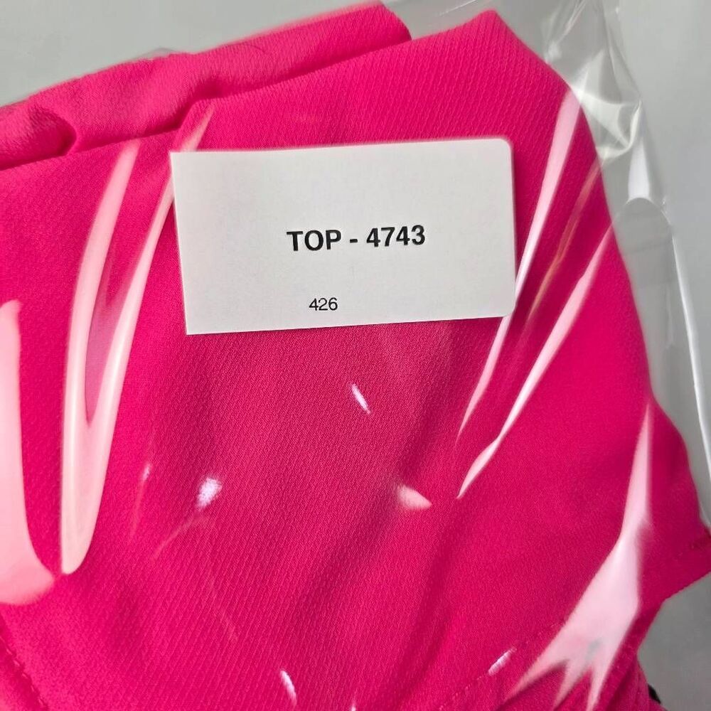 Doe & Rae Pink Ruffle Strap Tank Blouse M - Picture 8 of 8